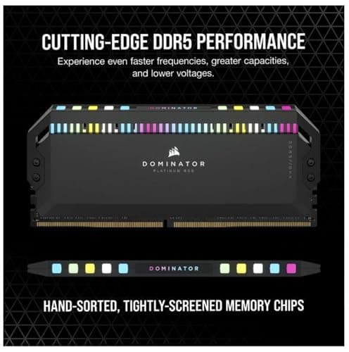 Corsair Dominator Platinum RGB Black / Silver DDR5-5200 CL40 32GB (2x16GB) image