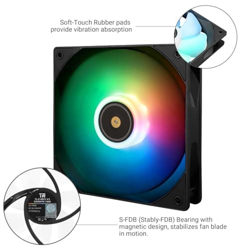 Thermalright TL-E12B-S V3 120mm Black Addressable RGB PWM 72.37 CFM 1-Pack image