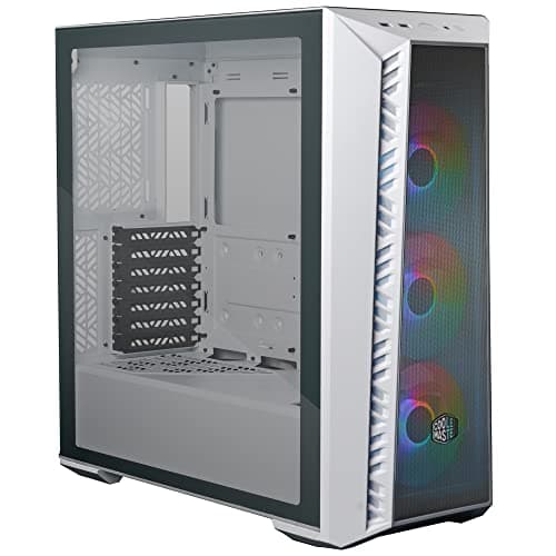 Cooler Master MasterBox 520 Mesh ATX Mid Tower White with Tempered Glass Side Panel and USB 3.2 Gen 2 Type-C, USB 3.2 Gen 1 Type-A image