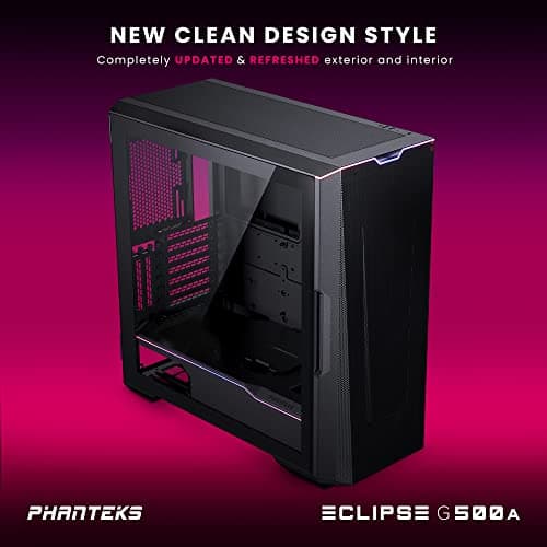 Phanteks ECLIPSE G500A DRGB (Fanless) ATX Mid Tower Black Tempered Glass Side Panel image