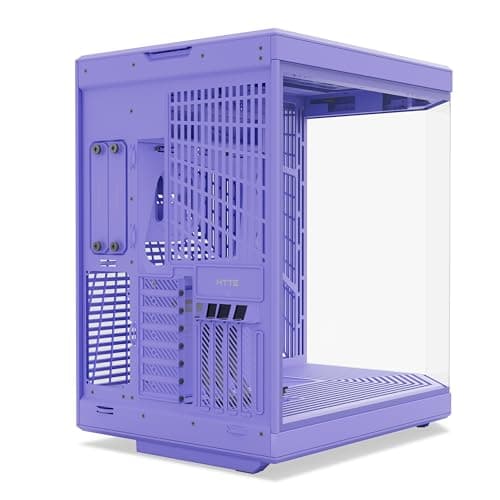 HYTE Y70 ATX Mid Tower Taro Milk Purple Tempered Glass Side Panel image