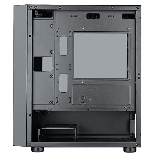 CiT Slammer Micro ATX Mid Tower Black with Tempered Glass Side Panel and USB 3.2 Gen 1 Type-A, USB 2.0 Type-A image