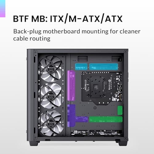 Jonsbo TK-3 ATX Mid Tower Black Tempered Glass Side Panel, USB 3.2 Gen 2 Type-C, USB 3.2 Gen 1 Type-A image