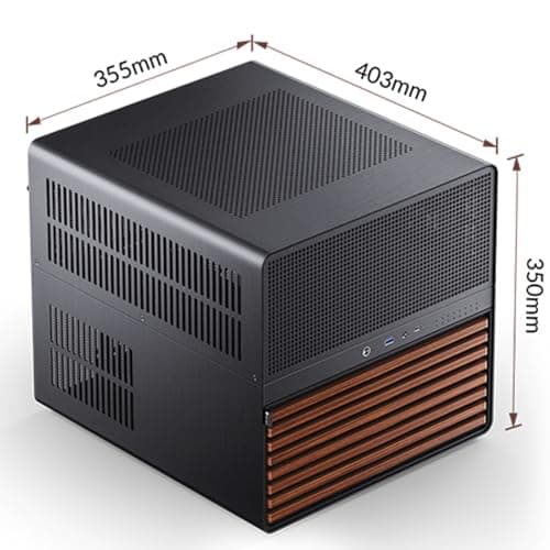 Jonsbo N5 ATX Full Tower Black / Brown Mesh Side Panel with USB 3.2 Gen 2 Type-C and USB 3.2 Gen 1 Type-A image