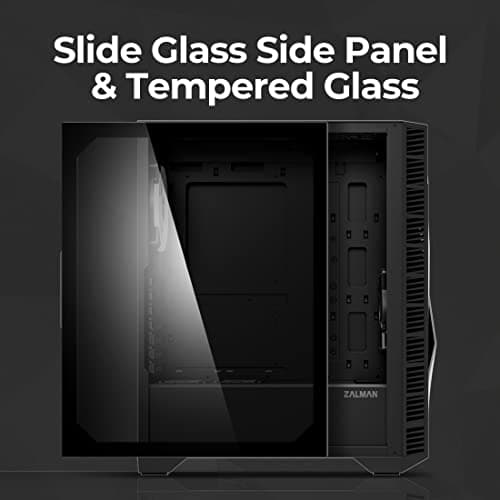 Zalman Z3 Iceberg ATX Mid Tower Black with Tempered Glass Side Panel and USB 3.2 Gen 1 Type-A / USB 2.0 Type-A image