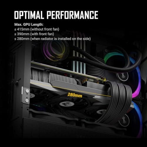 Antec NX416L ATX Mid Tower Black with Tempered Glass Side Panel and USB 3.2 Gen 1 Type-C, USB 3.2 Gen 1 Type-A image