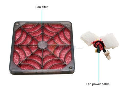 Evercool Spider Filter 92mm 41 CFM Red image