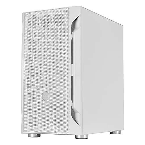 Silverstone FARA H1M MicroATX Mini Tower White Tempered Glass Side Panel image