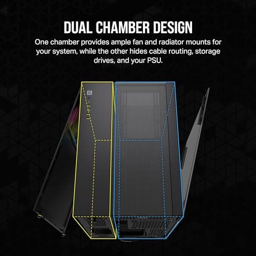 Corsair iCUE LINK 6500X RGB ATX Mid Tower Black with Tempered Glass Side Panel and USB 3.2 Gen 2 Type-C USB 3.2 Gen 1 Type-A image