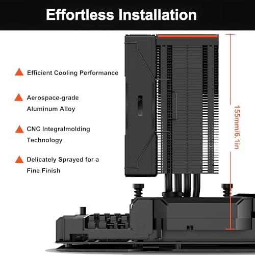 PC Cooler RZ400 V2 Air 155mm 86.73 CFM Black image