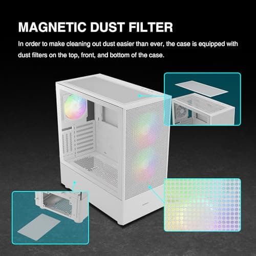 GAMDIAS Talos M3 Mesh ATX Mid Tower White Tempered Glass image