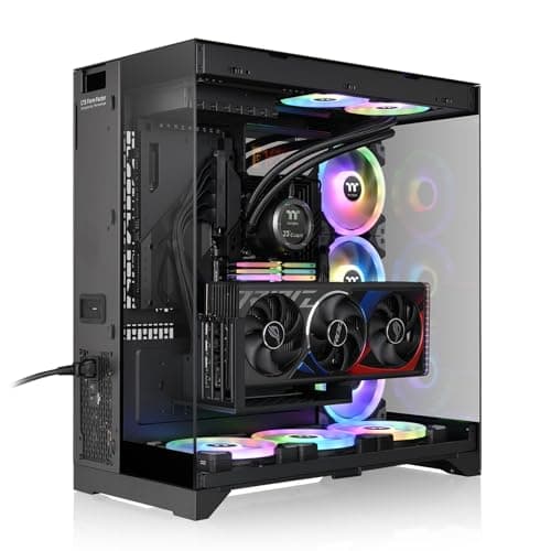 Thermaltake CTE E550 ATX Mid Tower Black with Tempered Glass Side Panel and USB 3.2 Gen 2 Type-C USB 3.2 Gen 1 Type-A image