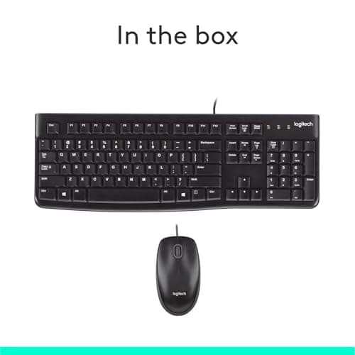 Logitech MK120 Wired Slim Keyboard With Optical Mouse image