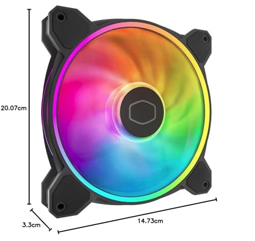 Cooler Master MasterFan MF140 Halo² 140mm Black Addressable RGB PWM 1-Pack image