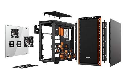 be quiet! Pure Base 600 ATX Mid Tower Black / Orange Tempered Glass Side Panel image