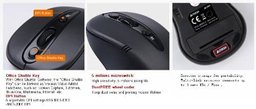 A4Tech G9-370HX-1 Wireless Optical Mouse image