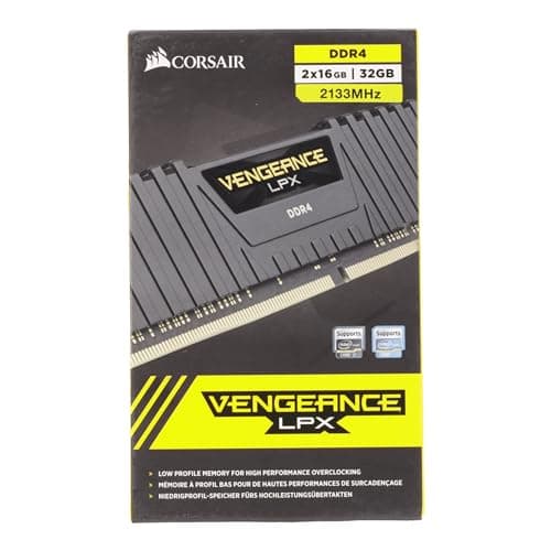Corsair Vengeance LPX Black / Yellow DDR4-2133 CL13 32GB (2x16GB) image