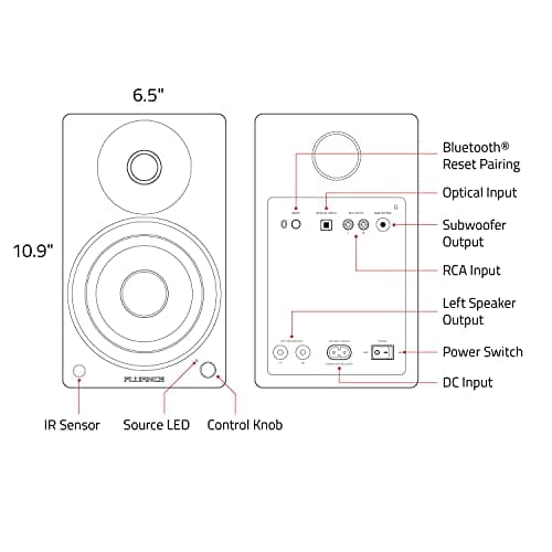 Fluance Ai60 White Walnut 2.0 100 W Speaker System image