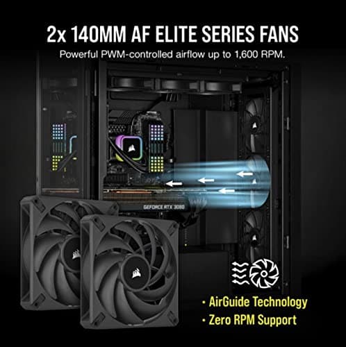 Corsair iCUE H115i RGB ELITE 89 CFM Water 280mm Black image