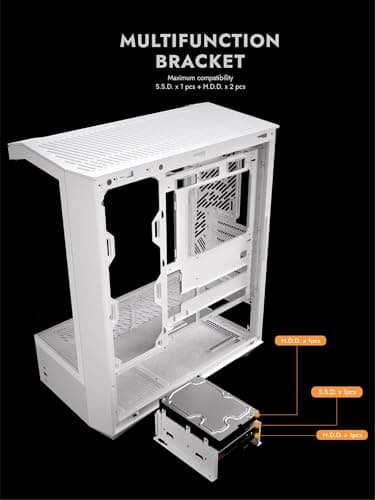  darkFlash DY460 ATX PC Case WHITE image