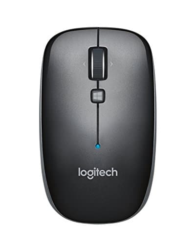Logitech M557 Bluetooth Mouse - Wireless Mouse with 1 Year Battery Life, Side-to-Side Scrolling, and Right or Left Hand Use with Apple Mac or Microsoft Windows Computers and Laptops, Gray image