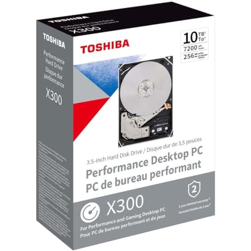 Toshiba X300 10TB 3.5" HDD 7200RPM SATA 6.0 Gb/s image