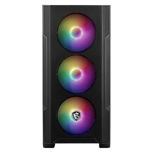 MSI MAG FORGE M100R MicroATX Mini Tower Black Tempered Glass Side Panel image