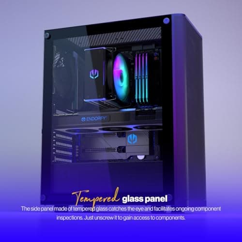 ENDORFY Ventum 200 Air ATX Mid Tower Black with Tempered Glass Side Panel and USB 3.2 Gen 1 Type-A image