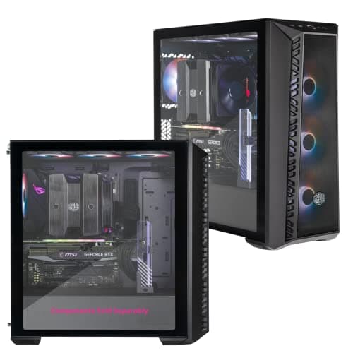 Cooler Master MasterBox 520 Mesh ATX Mid Tower Black / White Tempered Glass Side Panel image