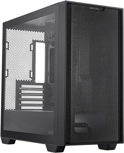 Asus A21 Micro ATX Mini Tower Black Tempered Glass Side Panel image