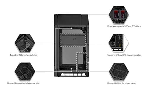 Silverstone Lucid LD03 Mini-ITX Tower Tinted Tempered Glass Side Panel image