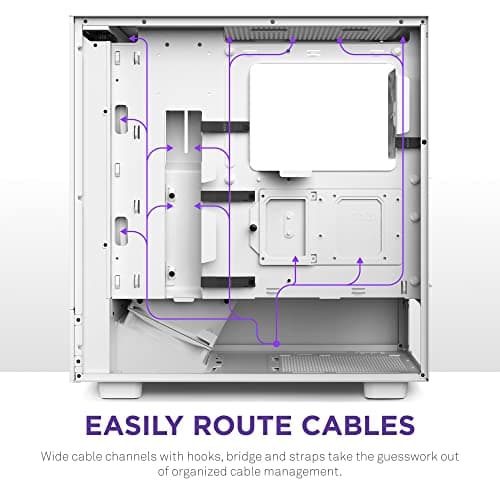NZXT H5 Flow RGB (2023) ATX Mid Tower White Tempered Glass image