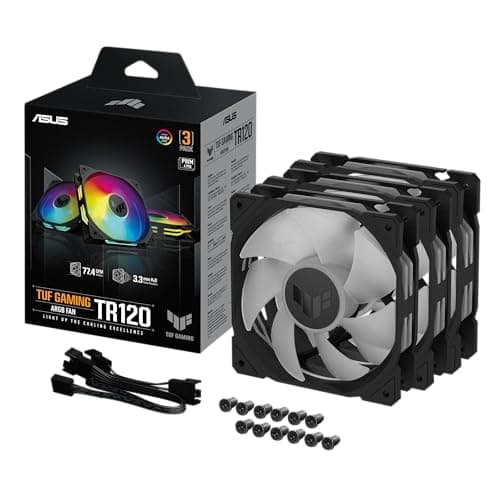 Asus TUF Gaming TR120 120mm Black ARGB PWM 77.4 CFM 3-Pack image