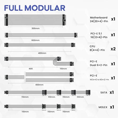 Vetroo CP-PSU-VT-850W-SFX Black SFX 850W Fully Modular 80+ Gold image