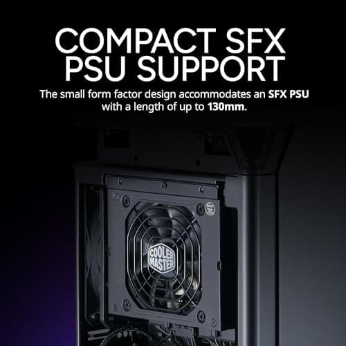Cooler Master NCORE 100 AIR Mini-ITX Tower Black with Mesh Side Panel and Front USB 3.2 Gen 2x2 Type-C, USB 3.2 Gen 1 Type-A image