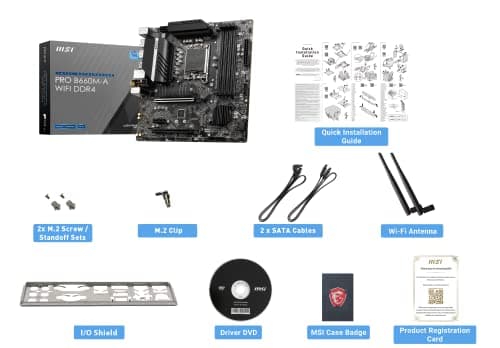 MSI B660 PRO B660M-A WIFI LGA1700 DDR4 Micro ATX image