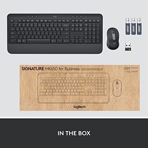 Logitech Signature MK650 Wired/Bluetooth/Wireless Standard Keyboard With Laser Mouse image