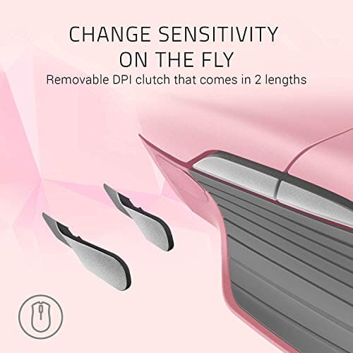 Razer Basilisk Quartz: True 16,000 5G Optical Sensor - Removable Dpi Clutch & Customizable Scroll Wheel Resistance - Ergonomic Form Factor - Esports Gaming Mouse image