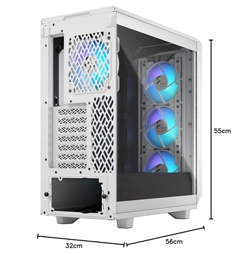 Fractal Design Meshify 2 Compact RGB ATX Mid Tower White Tempered Glass image
