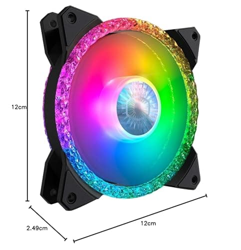 Cooler Master MasterFan MF Prismatic 120mm Black / White Addressable RGB PWM 55 CFM 1-Pack image
