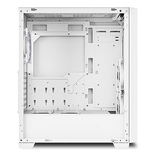 SHARKOON VS9 RGB ATX Mid Tower White Tempered Glass Side Panel USB 3.2 Gen 2 Type-C USB 3.2 Gen 1 Type-A image
