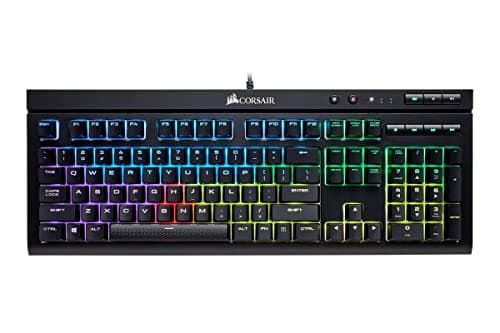 Corsair K68 RGB Mechanical Gaming Keyboard, Backlit RGB LED, Dust and Spill Resistant - Linear & Quiet - Cherry MX Red image