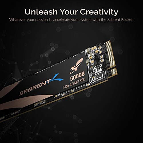 SABRENT 1TB Rocket NVMe 4.0 Gen4 PCIe M.2 Internal SSD Extreme Performance Solid State Drive (SB-ROCKET-NVMe4-1TB) image