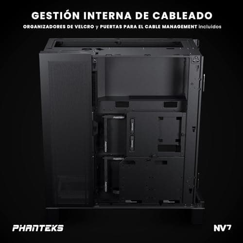 Phanteks NV7 ATX Full Tower Black with Tempered Glass Side Panel and USB 3.2 Gen 2 Type-C, USB 3.2 Gen 1 Type-A image