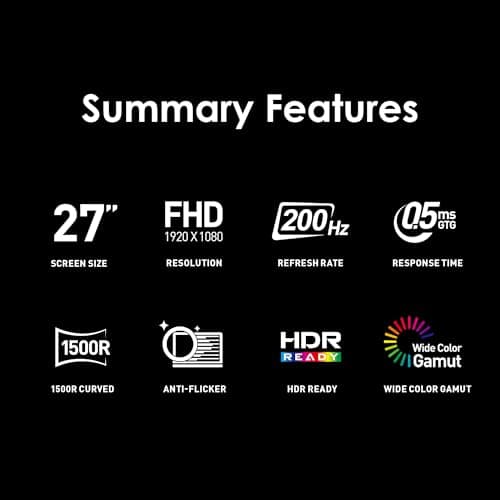 MSI MAG 276CF E20 27" 1080p 200Hz VA Curved Monitor image