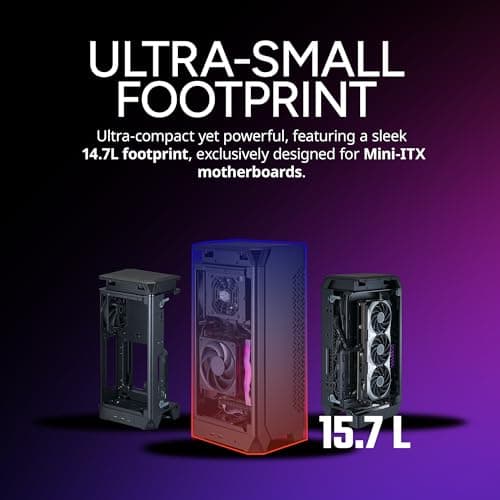 Cooler Master NCORE 100 AIR Mini-ITX Tower Black with Mesh Side Panel and Front USB 3.2 Gen 2x2 Type-C, USB 3.2 Gen 1 Type-A image