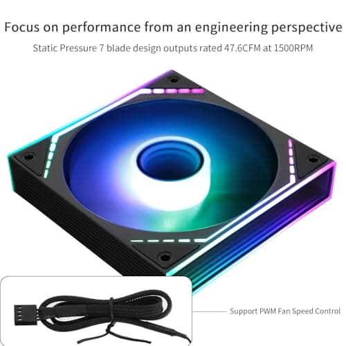 Thermalright TL-M12R-S 120mm Black PWM 47.6 CFM 1-Pack image