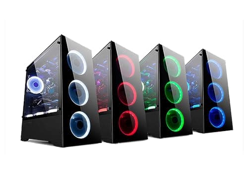 BGears b-Voguish ATX Mid Tower Black with Tempered Glass Side Panel and USB 3.2 Gen 1 Type-A USB 2.0 Type-A image
