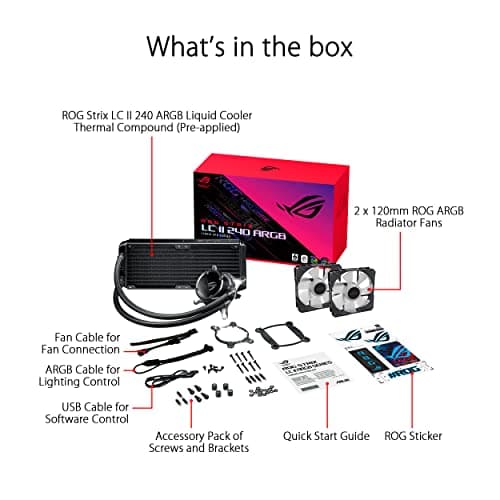 Asus ROG STRIX LC II Water 240mm ARGB 80.95 CFM Black image