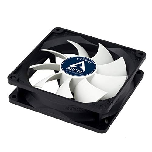 ARCTIC F9 Silent - 92 mm Case Fan, Extra Quiet Motor, Computer, Almost inaudible, Push- or Pull Configuration, Fan Speed: 1000 RPM - Black image